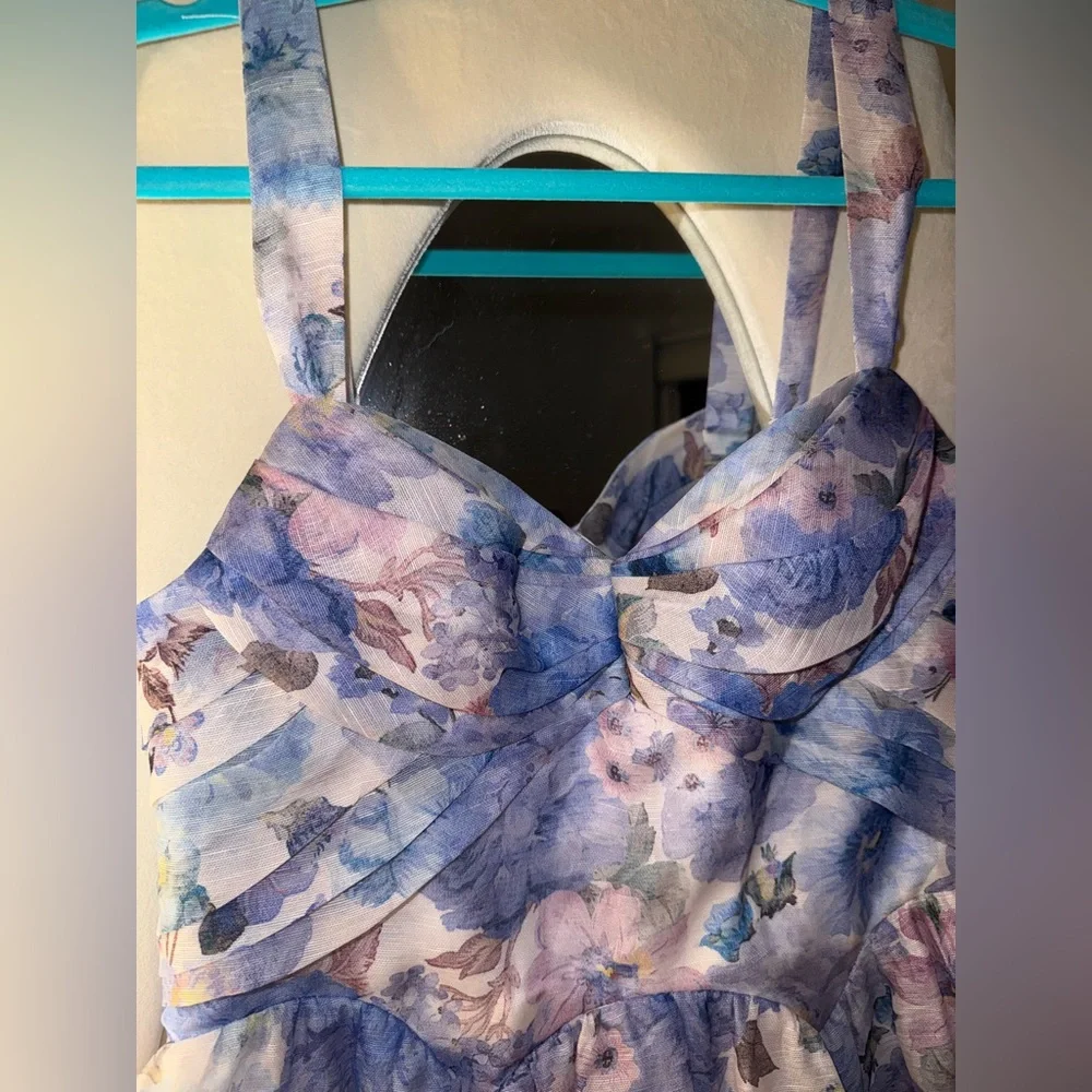 Zimmermann Floral rebellion mini Dress size 1 fits like small - Picture 3 of 6